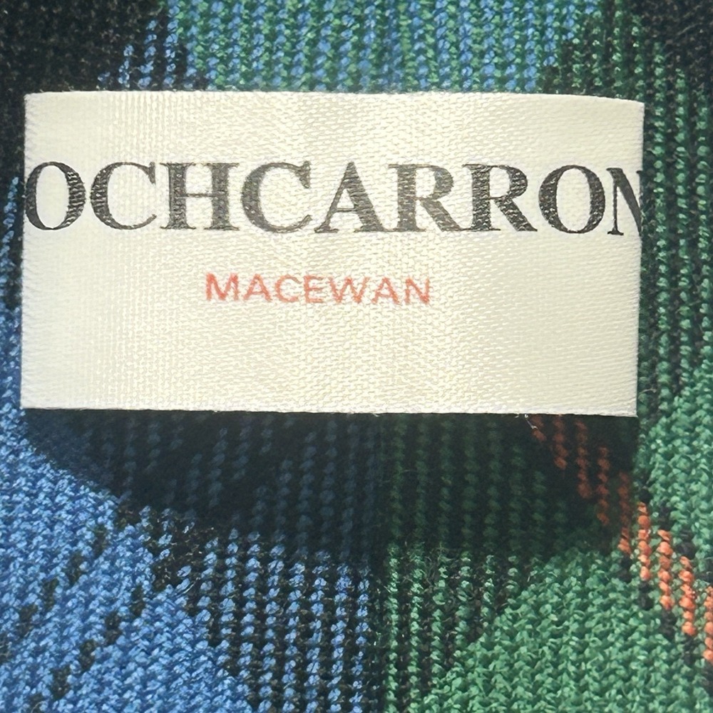 Lochcarron Macewan Men Plaid Tie Green Blue Yellow Orange 100% Wool Short Skinny